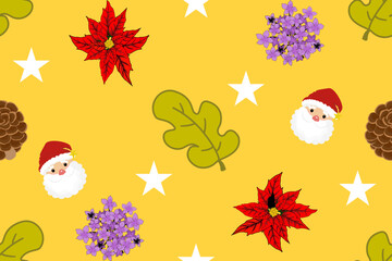 Wallpaper in a cute style Christmas Tree Theme. Seamless Christmas pattern.
Merry Christmas vintage ethnic seamless pattern and beautiful patterns, is used for carpets,curtains