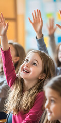 Fototapeta premium Crianças aprendendo sobre igualdade em um ambiente escolar.