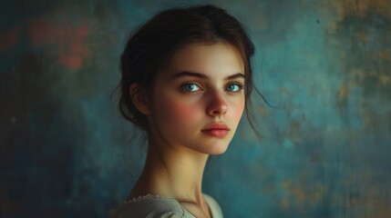 Fototapeta premium Delicate portrait of a lovely young woman