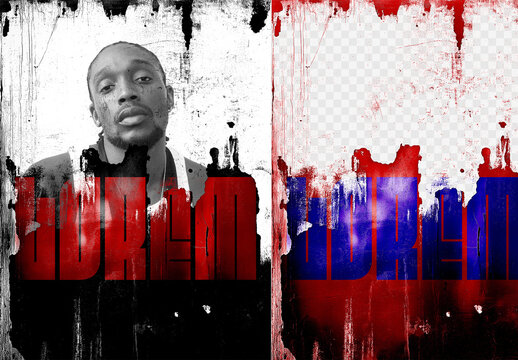 Mockup With Grunge Texture and Bold Typography