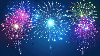 Fototapeta premium Colorful Fireworks Display
