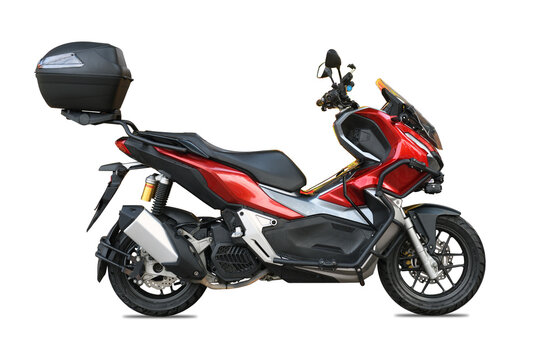 Scooter Honda ADV isolated on white background. New motorcycle.