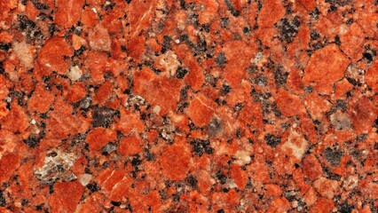 High-Quality Close-Up of Heat-Treated New Imperial Red Granite:  Pattern and Texture for Design and Decor Purposes
