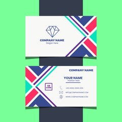 Fototapeta premium Modern Business Card Template with Abstract Geometric Design