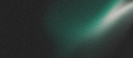Grainy dark silver green gradient background noise texture effect banner in the background