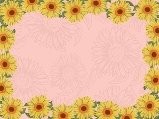 Obraz premium Seamless Pattern Sunflower Background