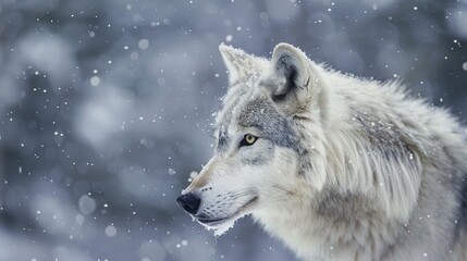 Obraz premium A Captivating Scene of Animals Playing in the Snow, Illustrating the Pure Joy of Winter Wonderland.