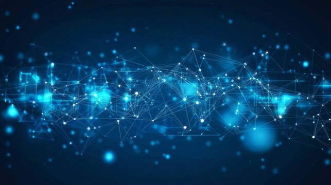  Blue wavy lines, the blue wavy line in the style of dotted, 3d space, abstract blue lights, streamlined design, rhythmic lines, lens flare, stock photo, backlight, a sense of the future, quantum mech - Powered by Adobe