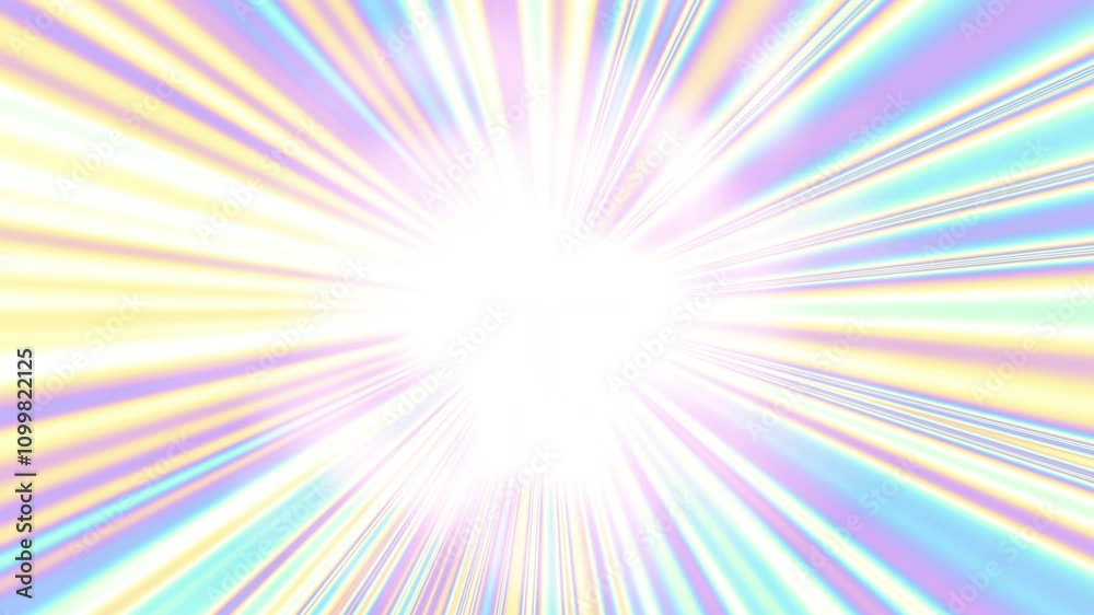 Leinwandbilder abstract loop animation of beautiful center blue shine light ray background. abstract motion backgro