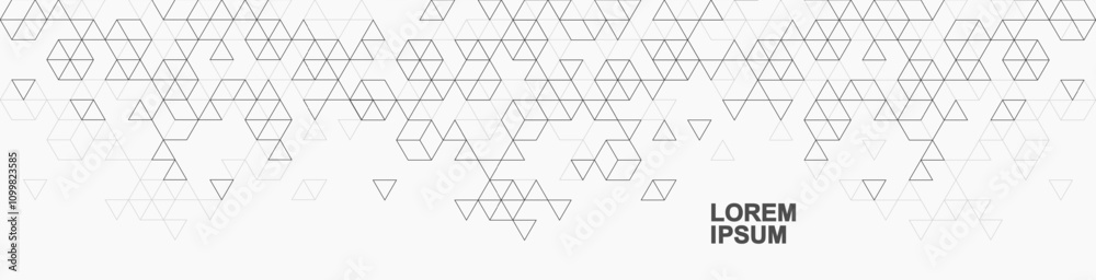 Poster modern abstract background with triangle and hexagon shapes pattern. triangular geometric texture fo