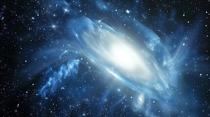 Obraz premium Big Bang colorful space galaxy fog cloud nebula. Universe science astronomy and stary night cosmos mockup background. Supernova concept wallpaper