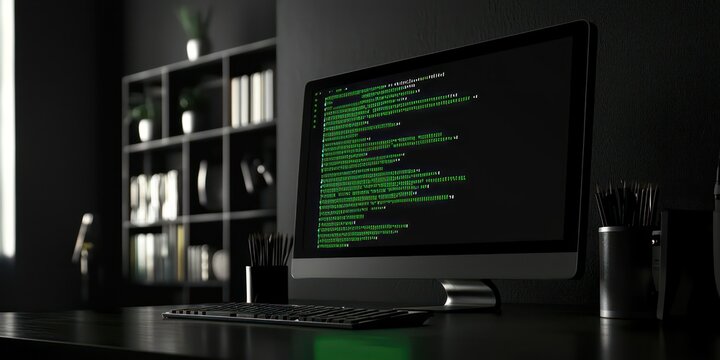 Simple virtual terminal interface on a computer screen, displaying green text on black.