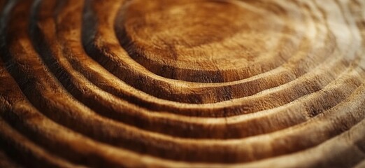 Naklejka premium A wood grain circle with a dark orange background
