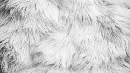 Fototapeta premium Close-up of soft, fluffy white fur texture, creating a cozy and luxurious feel.