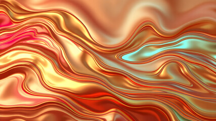 Obraz premium Colorful Background With golden wave fluid, Business background for banners and various advertisements, modern and beautiful.