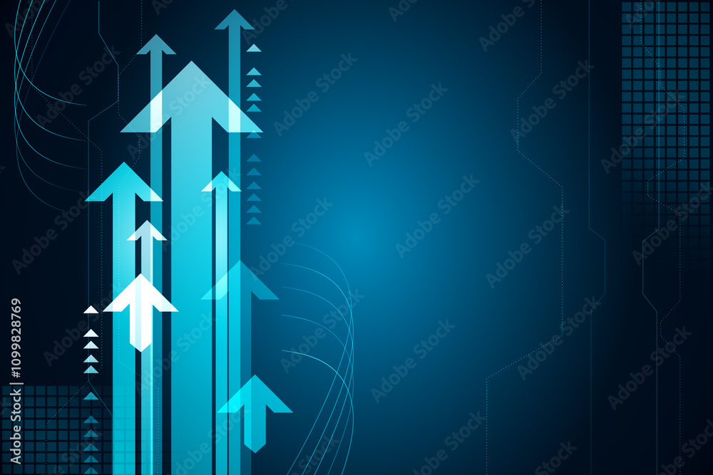 Leinwandbilder blank dark blue technological background with space for advertisement or poster and vertical strivin