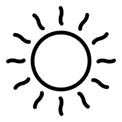 Obraz premium Sun icon. Vector line icon