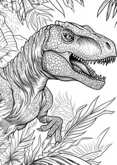 Fototapeta premium Dinosaur Coloring page