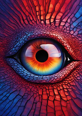 Dragon's Gaze: Mesmerizing Close-Ups of a Fiery Eye