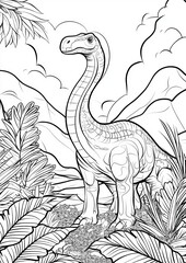 Fototapeta premium Dinosaur Coloring page