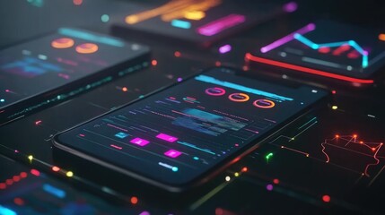 Obraz premium Strategic Planning with Smartphones and Technology