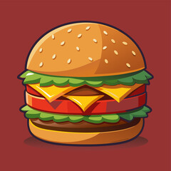 vector image of burger