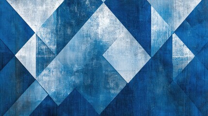 Abstract geometric pattern in shades of blue and white.