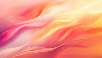 Obraz premium Abstract Background with Vibrant Flowing Waves and Blurred Gradient Colors, Soft Dreamy Glow for Artistic Design