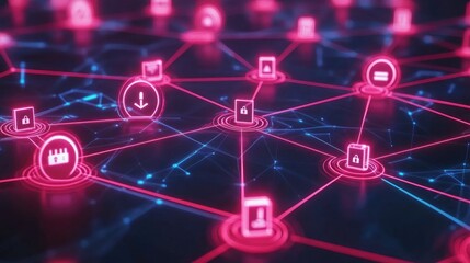 Executives Analyzing Data in a Digital Network