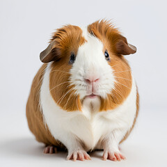 guinea pig on white background
