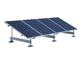 Worker installing solar panels on a sunny day, isolated on a white background.  PNG transparent.