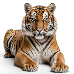 Fototapeta premium tiger on white background