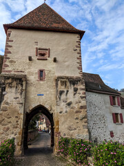 Fototapeta premium Old town gate tower in Turckheim, France