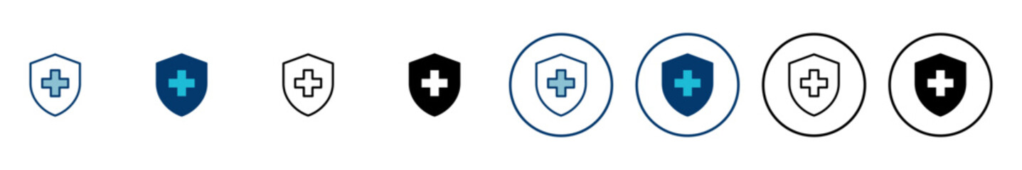 Obraz premium Health insurance icon vector isolated on white background. Insurance health document icon