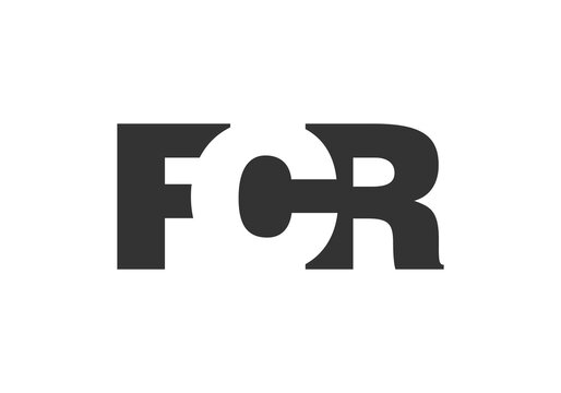 FCR bold and unique editable font logo for tech startups, consulting, corporate branding. Perfect for headlines, visual identity, cyberspace, leadership, unity, innovative ideas