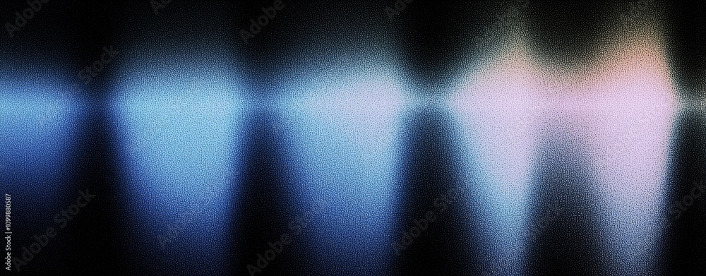 Aufkleber a grainy, noisy texture with a pink and purple abstract glowing gradient shape on a black background
