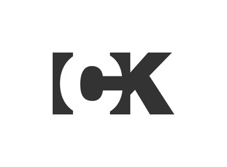 Fototapeta premium ICK bold and unique editable font logo for tech startups, consulting, corporate branding. Perfect for headlines, visual identity, cyberspace, leadership, unity, innovative ideas