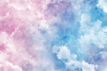 Fototapeta premium Soft watercolor background in pastel lavender, blush pink, and sky blue with organic brushstroke textures. Perfect for wedding invitations, stationery, and artistic prints. 