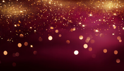 deep burgundy background with gold sparkles that feels