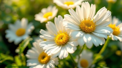 Fototapeta premium Exploring the fluffy flowers of Cerastium tomentosum in the botanical garden.