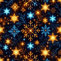 Festive Memphis-style Christmas pattern, low light, seamless background.