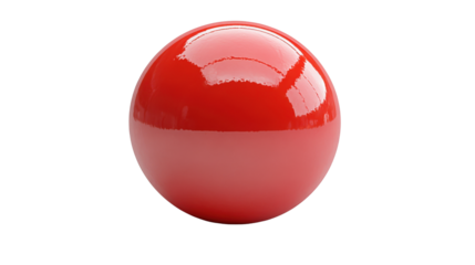 red exercise ball isolated on white background