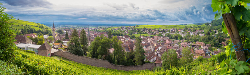 Naklejka premium ribeauville panorama taken in summer