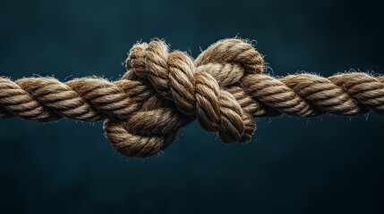 Fototapeta premium Close-Up of a Braided Rope Knot