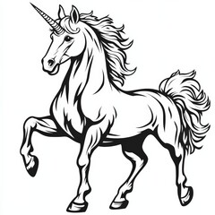 Obraz premium Unicorn SVG Design, Beautiful and Magical Unicorn Illustration