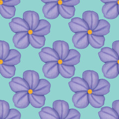 Seamless pattern of Wildflower grain texture spray paint style with background in an everyday petal concept, illustration