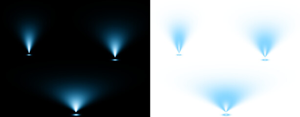 spotlight blue glow futuristic with three kind of light