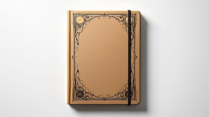 Fototapeta premium Recycled paper notebook, top view, night photography.
