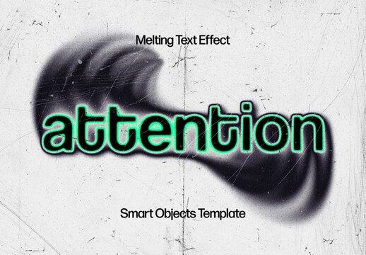 Blurred Text Effect Mockup