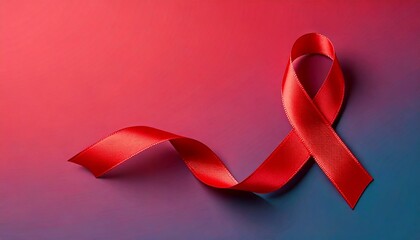 Red ribbon banner design for World Aids Day